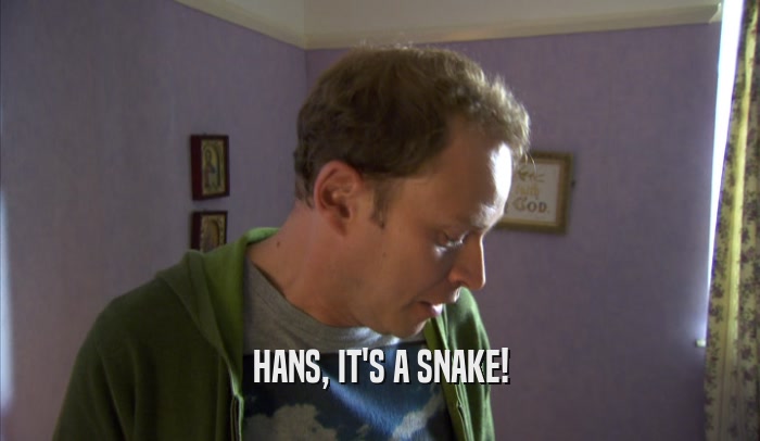 HANS, IT'S A SNAKE!
  