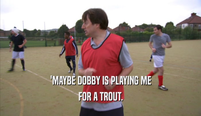'MAYBE DOBBY IS PLAYING ME FOR A TROUT. 