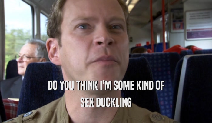 DO YOU THINK I'M SOME KIND OF SEX DUCKLING 
