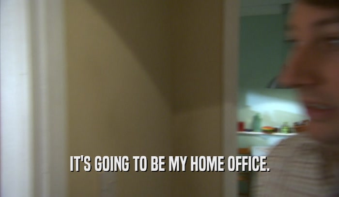 IT'S GOING TO BE MY HOME OFFICE.  