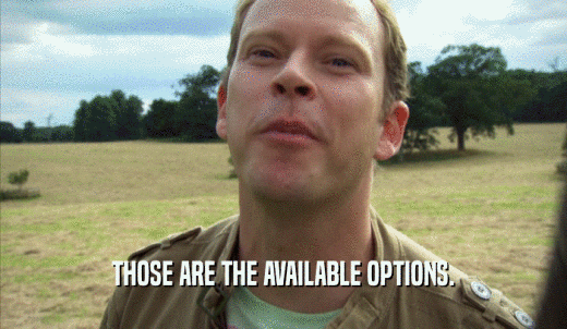 THOSE ARE THE AVAILABLE OPTIONS.  