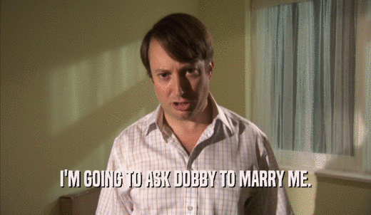 I'M GOING TO ASK DOBBY TO MARRY ME.  