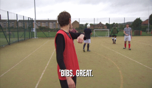 'BIBS. GREAT.  