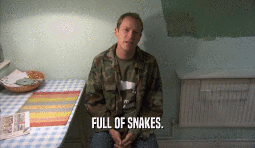 FULL OF SNAKES.  