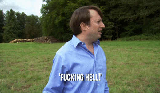 'FUCKING HELL!'  