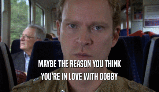 MAYBE THE REASON YOU THINK YOU'RE IN LOVE WITH DOBBY 