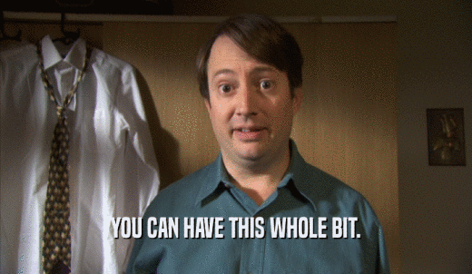 YOU CAN HAVE THIS WHOLE BIT.  