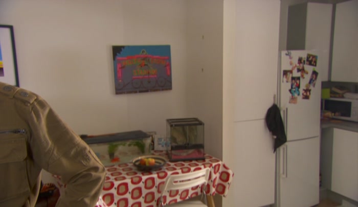 YOU'RE LIVING HERE WITH SUPER HANS AND HIS FIANCEE, THE THREE OF YOU 