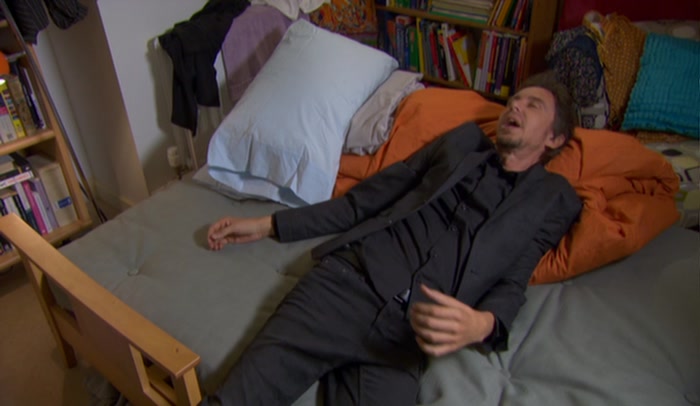 SLEEP IT OFF. I FUCKING HATE A FUTON.  