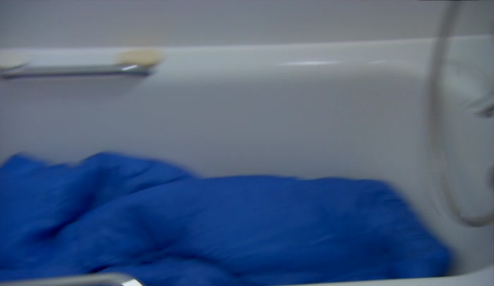 JUST PUSH THE BAG DOWN, BANG - THE BOG'S RIGHT THERE. 