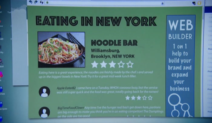 THREE-STAR REVIEWS. IT'S POSSIBLE SHE JUST LIKES THE FOOD. 