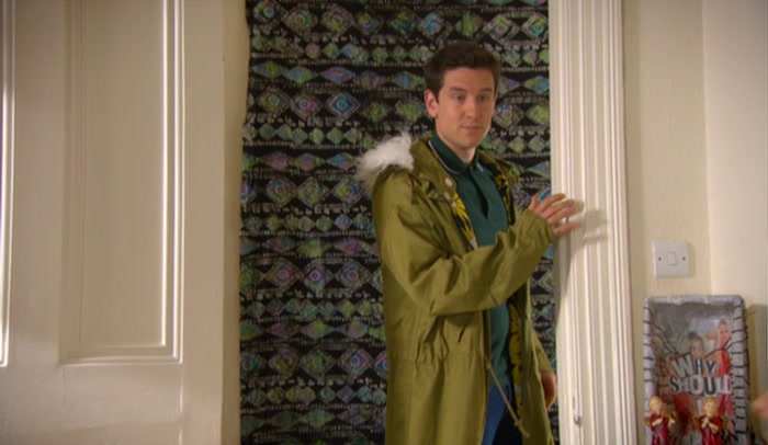SORRY I'M BACK SO EARLY. I'LL, UM... I'LL HIDE OUT IN THE BEDROOM. 
