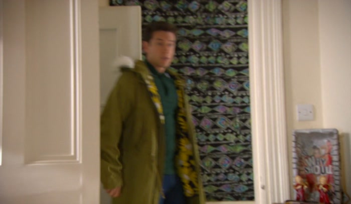 SORRY I'M BACK SO EARLY. I'LL, UM... I'LL HIDE OUT IN THE BEDROOM. 