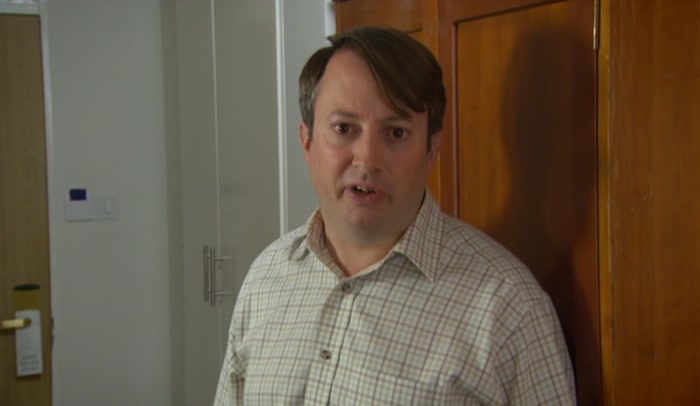 I JUST WANTED TO MAKE SURE HE HADN'T TURNED UP THE CENTRAL HEATING. 