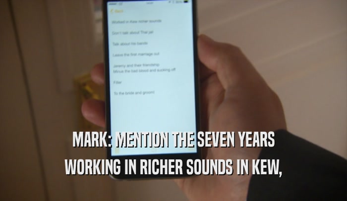 MARK: MENTION THE SEVEN YEARS WORKING IN RICHER SOUNDS IN KEW, 
