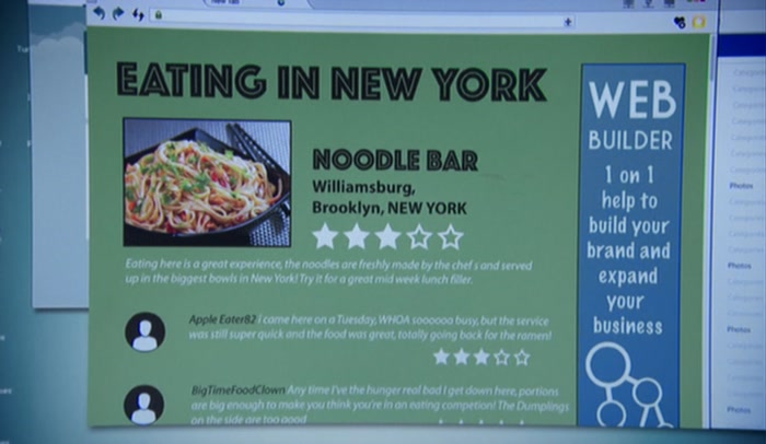 THREE-STAR REVIEWS. IT'S POSSIBLE SHE JUST LIKES THE FOOD. 