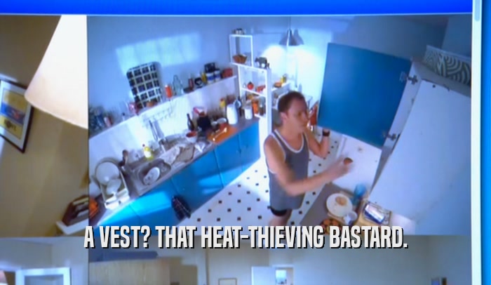 A VEST? THAT HEAT-THIEVING BASTARD.  