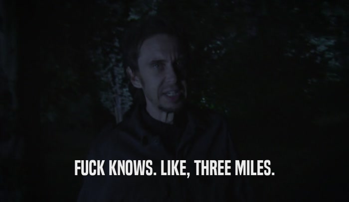 FUCK KNOWS. LIKE, THREE MILES.  
