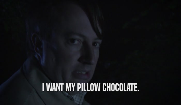 I WANT MY PILLOW CHOCOLATE.  