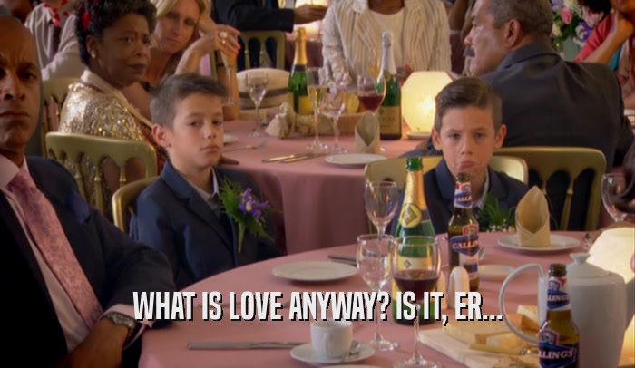 WHAT IS LOVE ANYWAY? IS IT, ER...  