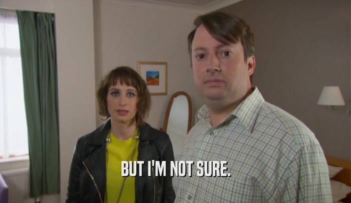 BUT I'M NOT SURE.  