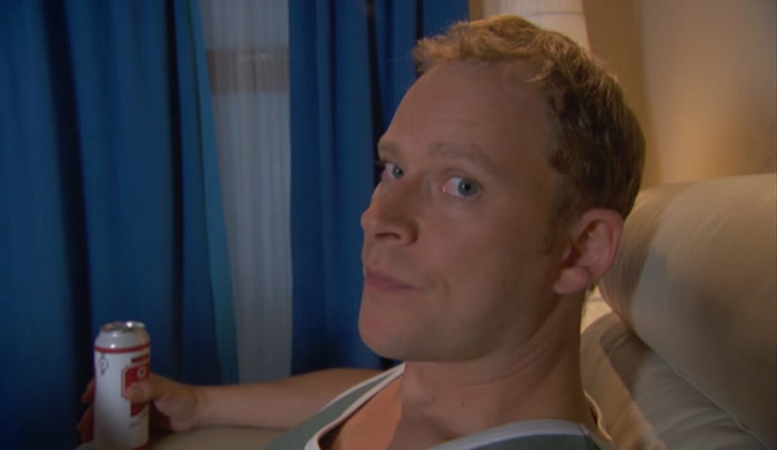 EXCEPT, GENERALLY, I DON'T HAVE MARK'S JIZZ ON MY LEG. 