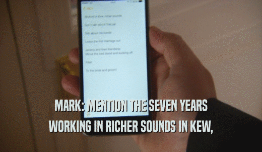 MARK: MENTION THE SEVEN YEARS WORKING IN RICHER SOUNDS IN KEW, 