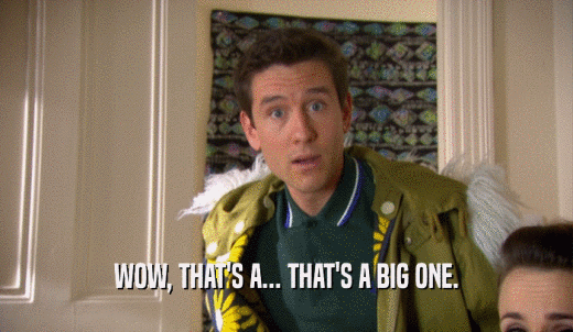 WOW, THAT'S A... THAT'S A BIG ONE.  