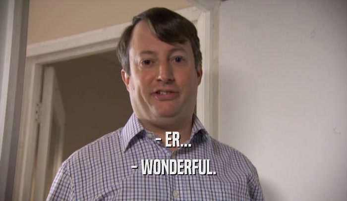 - ER... - WONDERFUL. 