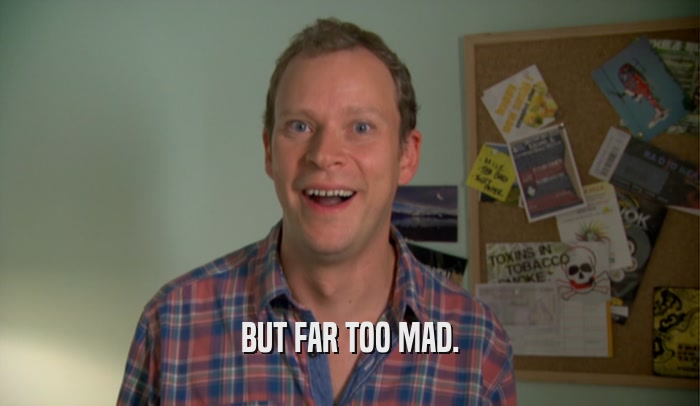 BUT FAR TOO MAD.  