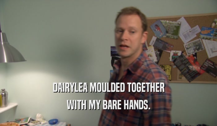 DAIRYLEA MOULDED TOGETHER WITH MY BARE HANDS. 
