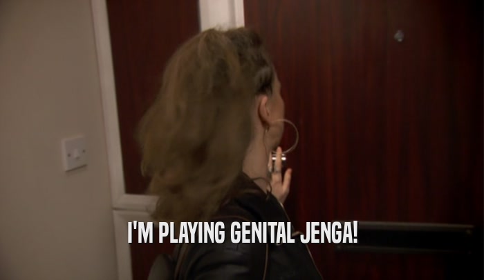 I'M PLAYING GENITAL JENGA!  