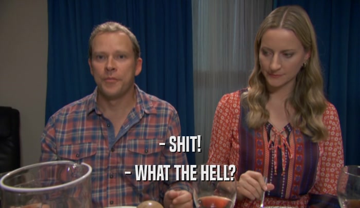 - SHIT! - WHAT THE HELL? 