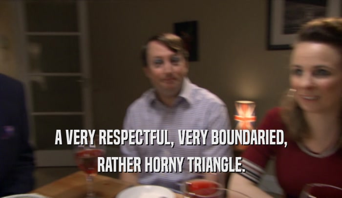 A VERY RESPECTFUL, VERY BOUNDARIED, RATHER HORNY TRIANGLE. 