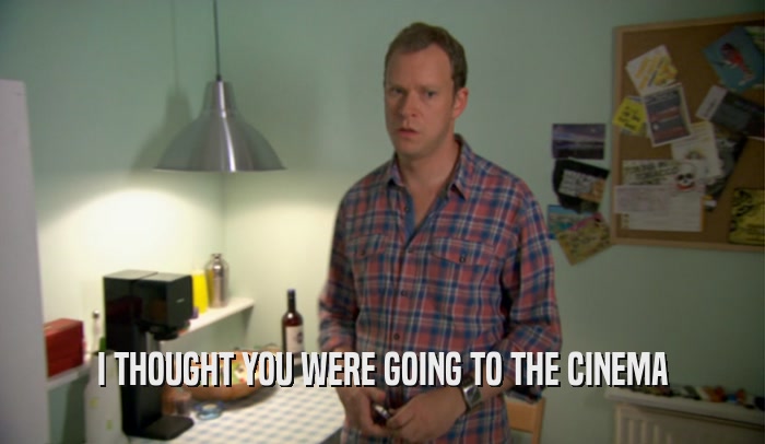 I THOUGHT YOU WERE GOING TO THE CINEMA  
