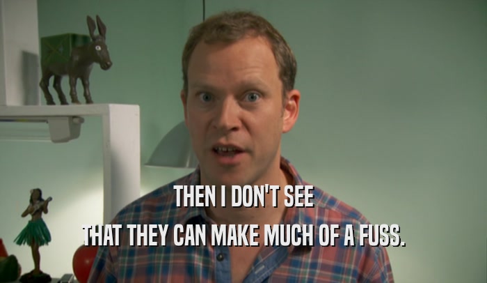 THEN I DON'T SEE THAT THEY CAN MAKE MUCH OF A FUSS. 