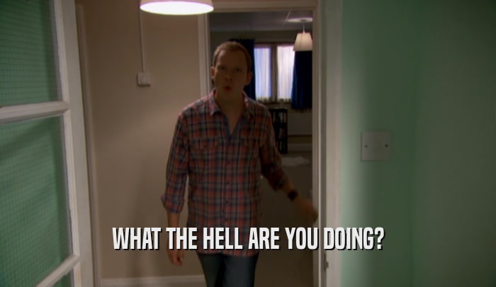 WHAT THE HELL ARE YOU DOING?  