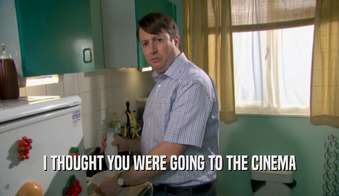 I THOUGHT YOU WERE GOING TO THE CINEMA  