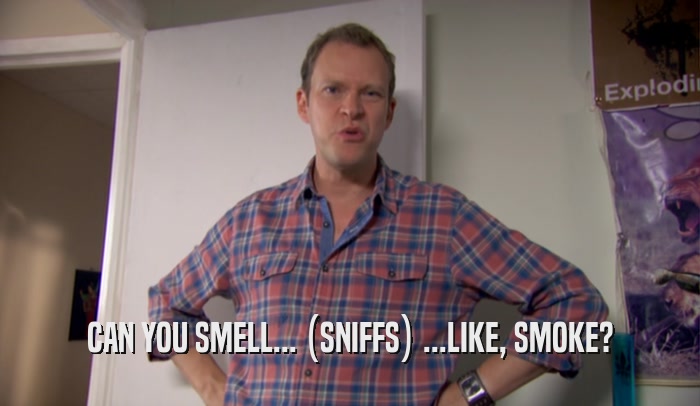 CAN YOU SMELL... (SNIFFS) ...LIKE, SMOKE?  