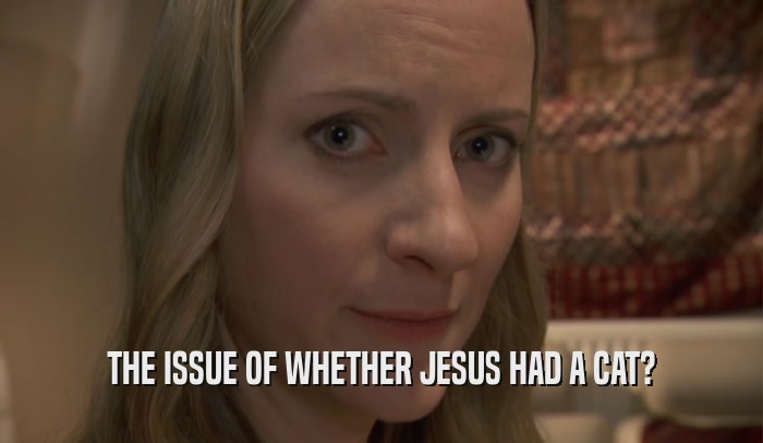 THE ISSUE OF WHETHER JESUS HAD A CAT?  