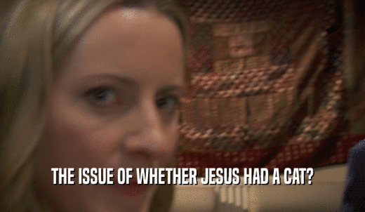 THE ISSUE OF WHETHER JESUS HAD A CAT?  