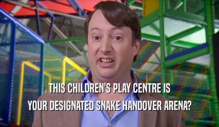 THIS CHILDREN'S PLAY CENTRE IS YOUR DESIGNATED SNAKE HANDOVER ARENA? 