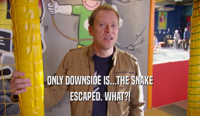 ONLY DOWNSIDE IS...THE SNAKE ESCAPED. WHAT?! 