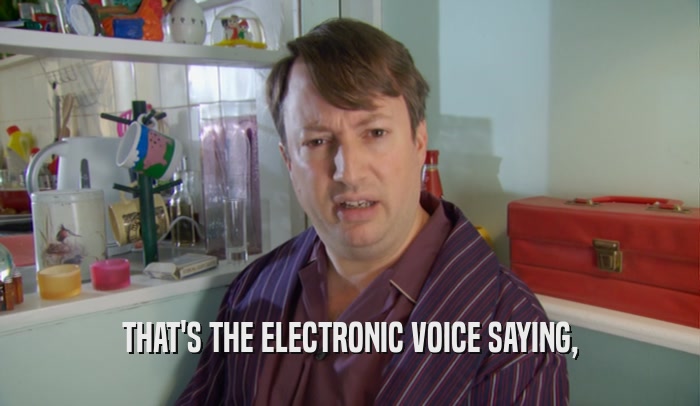 THAT'S THE ELECTRONIC VOICE SAYING,  