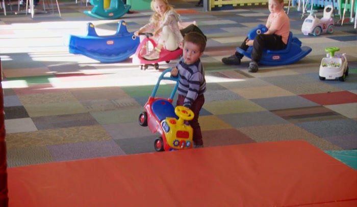 'HE LOOKS OK. THAT'S RIGHT, SON, PUSH IT ALL DOWN. 