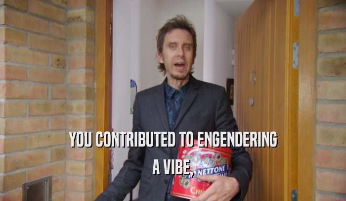 YOU CONTRIBUTED TO ENGENDERING A VIBE, 