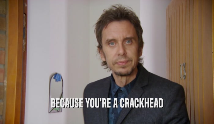 BECAUSE YOU'RE A CRACKHEAD  