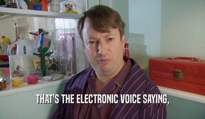THAT'S THE ELECTRONIC VOICE SAYING,  