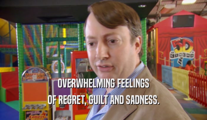 OVERWHELMING FEELINGS OF REGRET, GUILT AND SADNESS. 