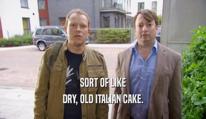 SORT OF LIKE DRY, OLD ITALIAN CAKE. 